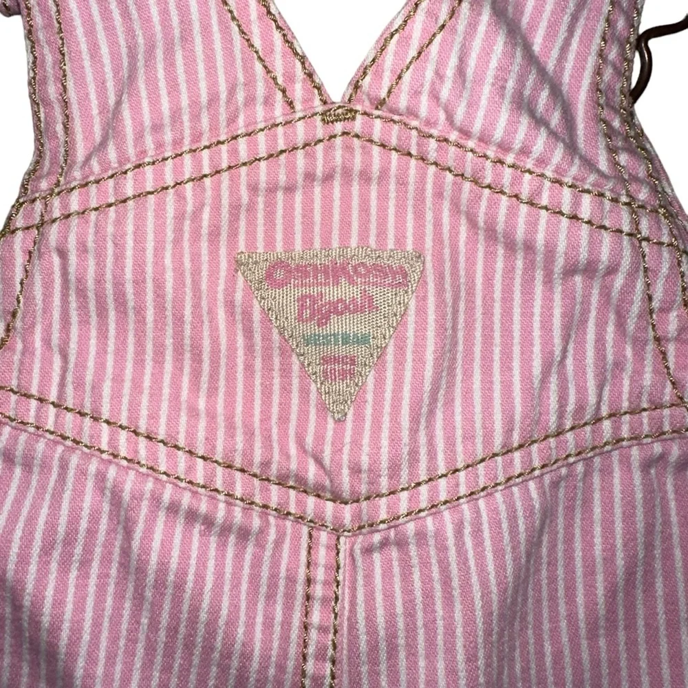 OshKosh B’gosh Pink Stripe Butterfly Overalls‎ - 12 months